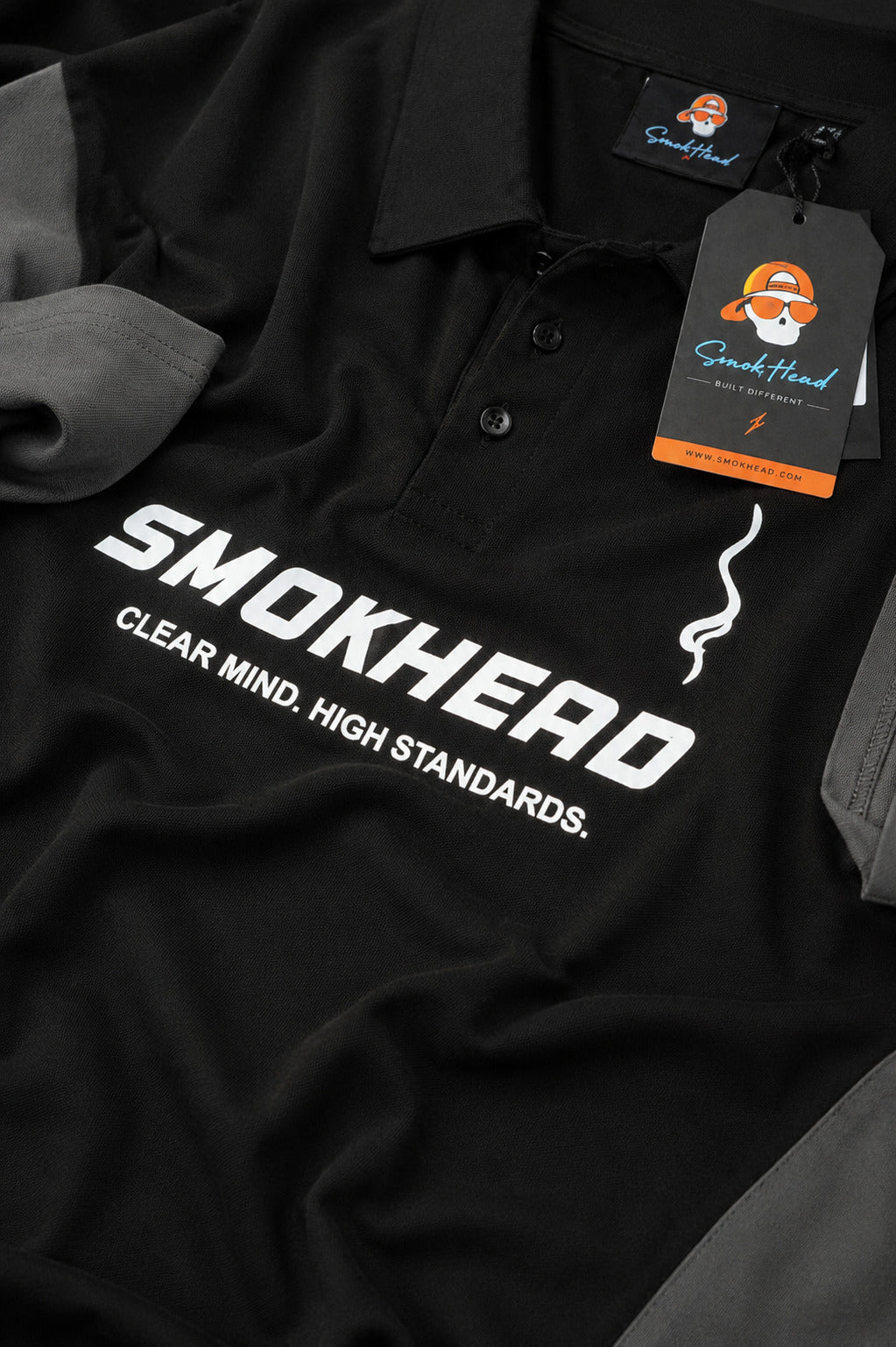 SMOKHEAD Men's Oversized Color Block Polo T-Shirt | Premium Cotton Streetwear Polo
