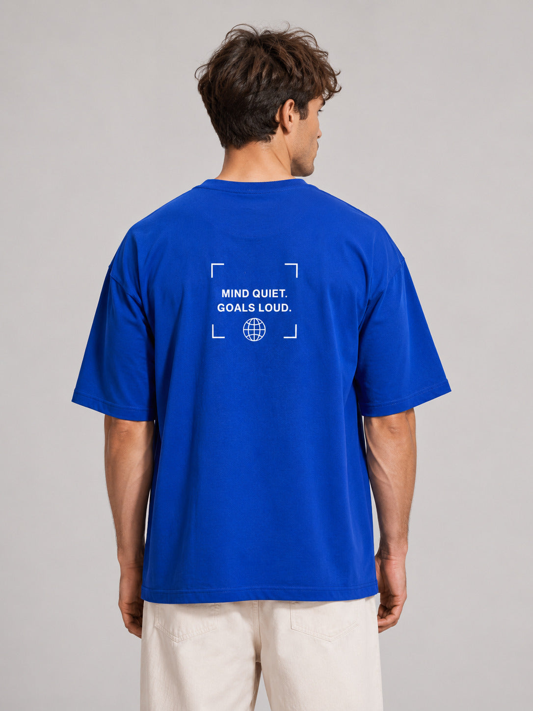 SMOKHEAD Too Aware For Small Talk Oversized T-Shirt for Men | Premium Cotton Relaxed Fit Streetwear Tee