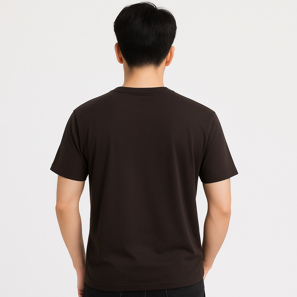 Men’s Regular Fit Pure Cotton Brown T-Shirt | Classic Everyday Tee