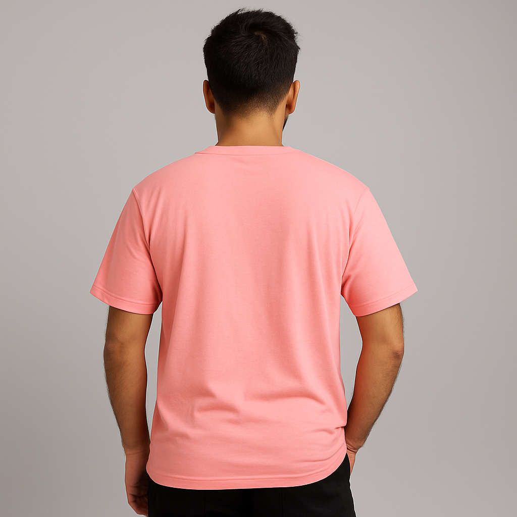 Men’s Premium Oversized Pink T-Shirt | French Terry Cotton | Casual Streetwear