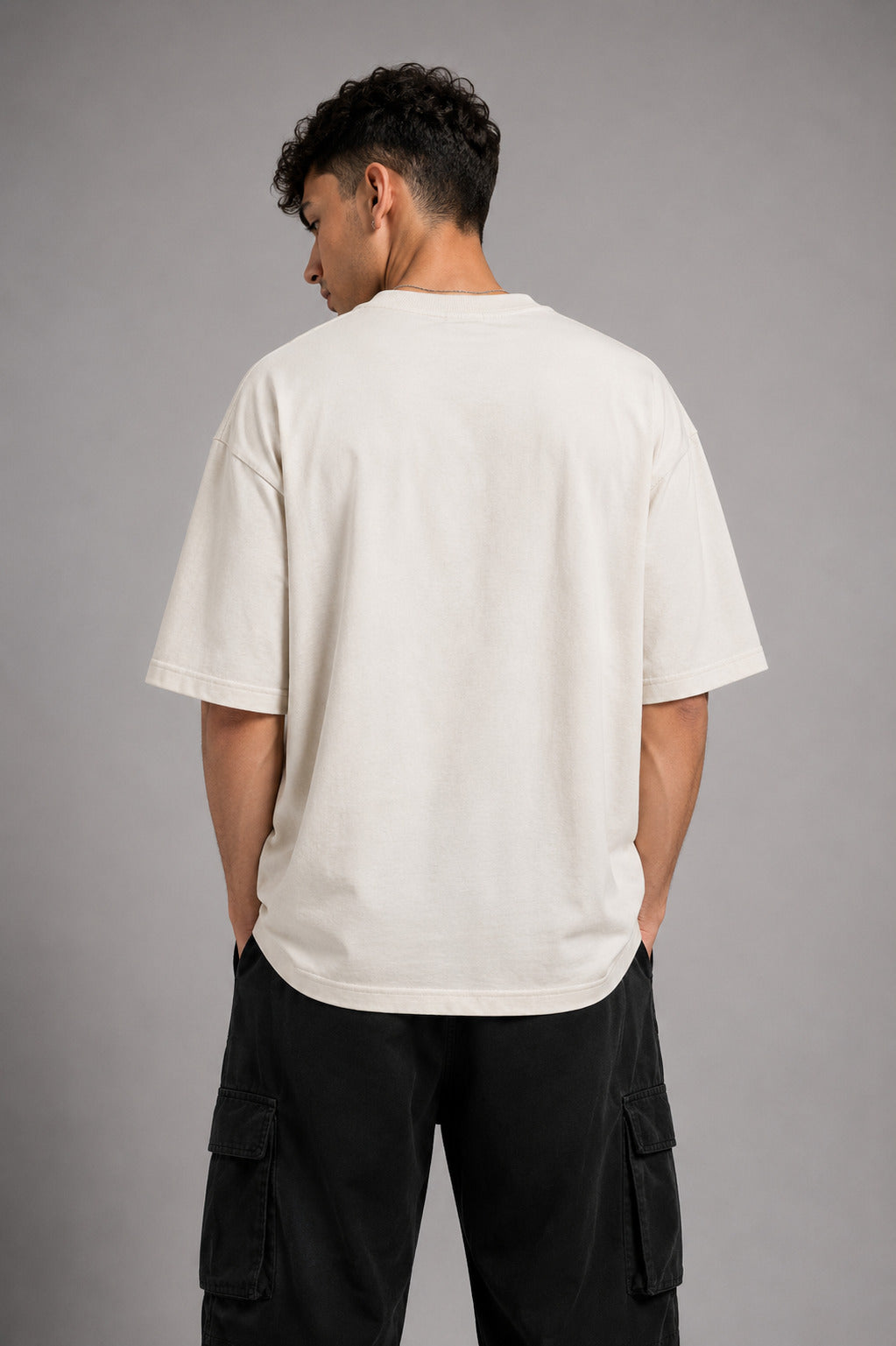 SMOKHEAD Ghost Puff Print Oversized T-Shirt – Off White