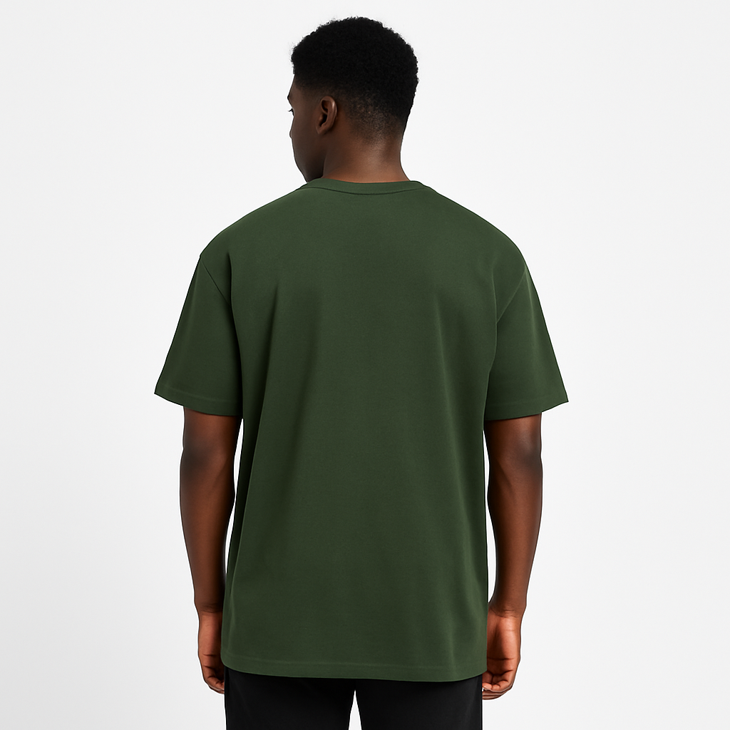 Men’s Premium Oversized Green T-Shirt | Relaxed Fit | Casual Streetwear