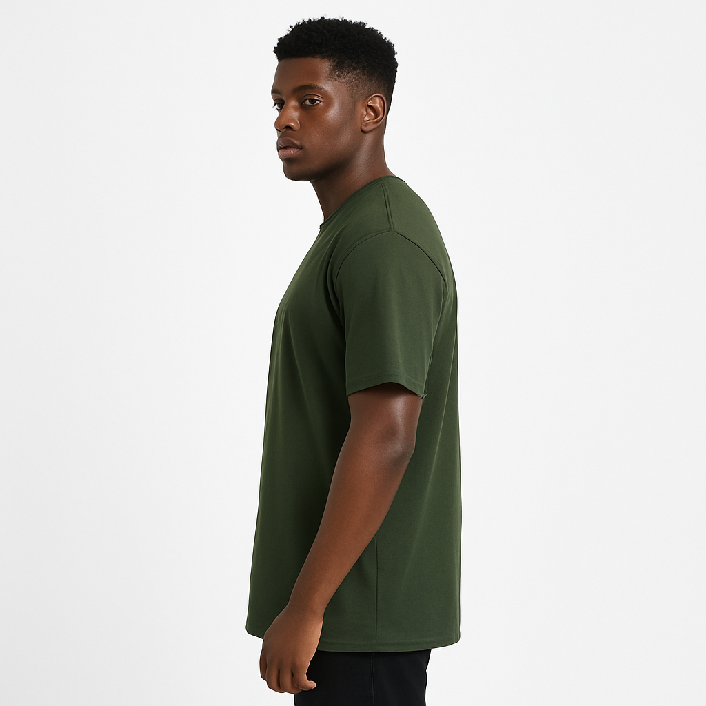 Men’s Premium Oversized Green T-Shirt | Relaxed Fit | Casual Streetwear
